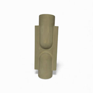 Caravane I — Lichen Pâle — Vase totem sculptural