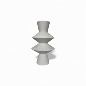 Caravane III — Sel Blanc — Vase sculptural asymétrique