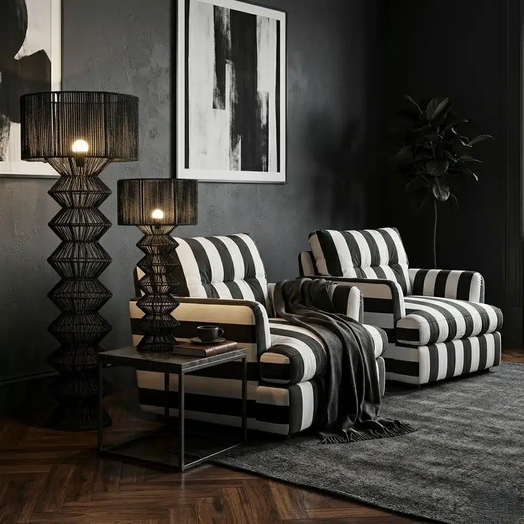 AMANE — Lampe à poser en corde noire artisanale 67cm