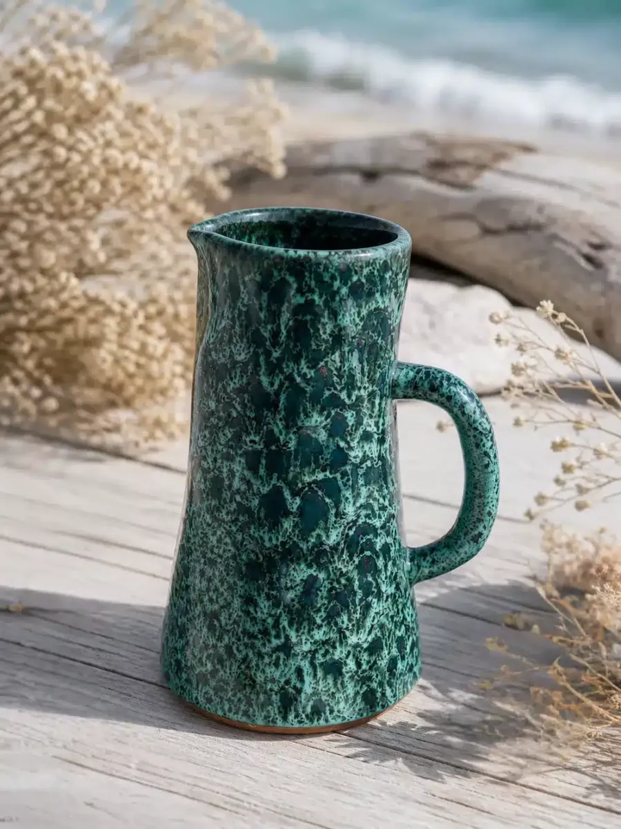 RESSAC — Carafe artisanale en céramique bleu lagune