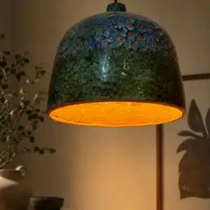 ÉMAUX VIVANTS NUIT ÉMAILLÉE — Suspension artisanale en céramique