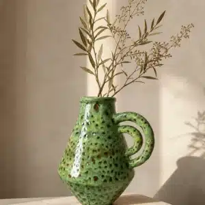 EOLIA VERT PROFOND • Céramique Organique Asymétrique (Édition Limitée)