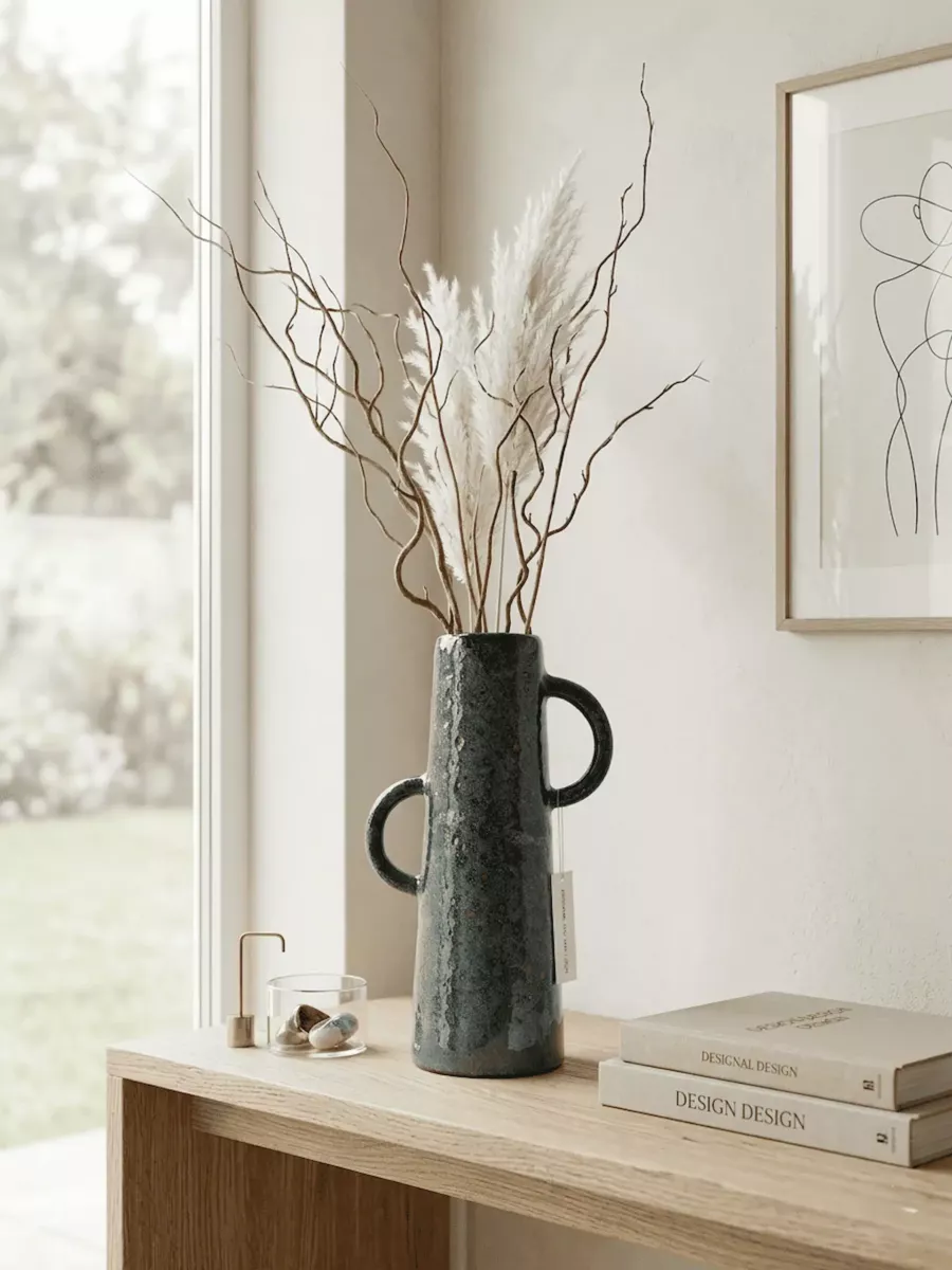 L'INCONSTANTE BLEU MINÉRAL • Vase Sculptural XXL en Céramique