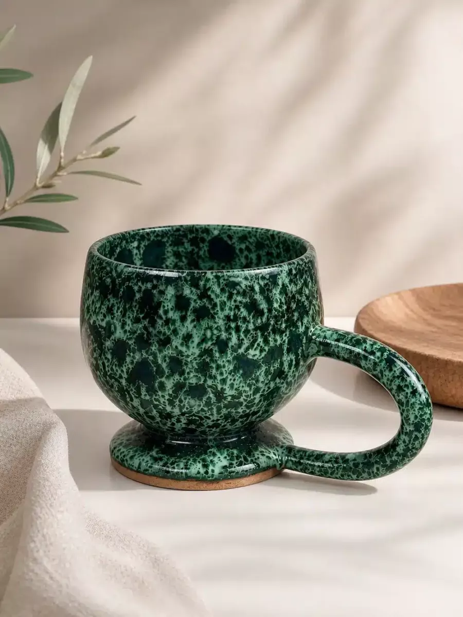 OCEAN — Tasse artisanale en céramique bleu-vert