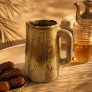 SAHRA — Carafe artisanale en céramique sable doré