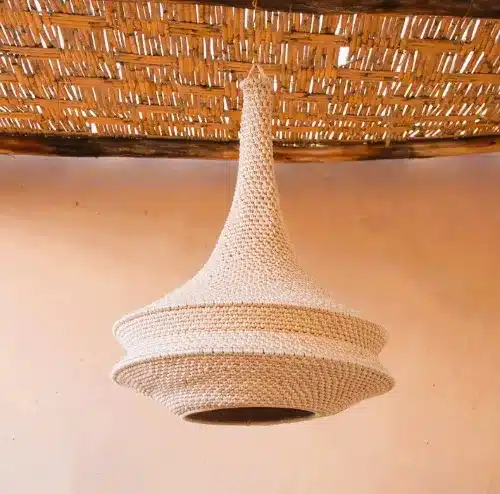 La Suspension "Aura" – Beige Naturel