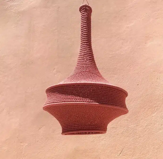 La Suspension "Aura" – Terracotta Solaire