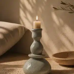 TERR’ART SABLE — Bougeoir en céramique