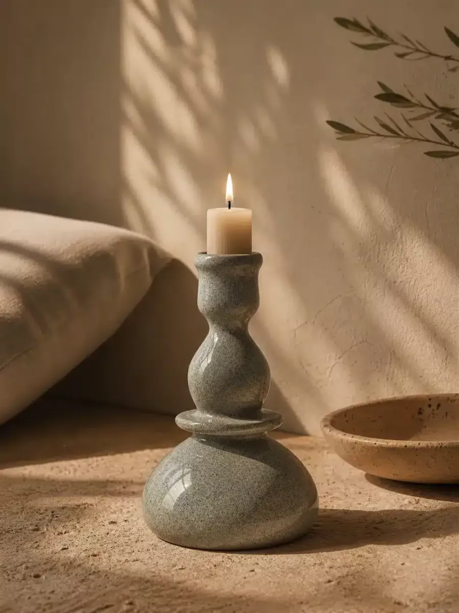 TERR’ART SABLE — Bougeoir en céramique