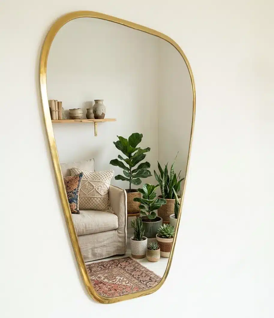 ZAFRA — Miroir architectural en laiton