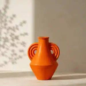 ZAFRA — Vase en tadelakt orange solaire