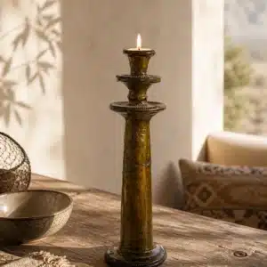 ZAGORA — Grand bougeoir en céramique de Tamegroute