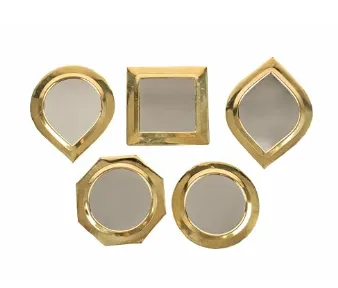 BIJOUX MURAUX — Lot de 5 mini-miroirs en laiton – Image 2