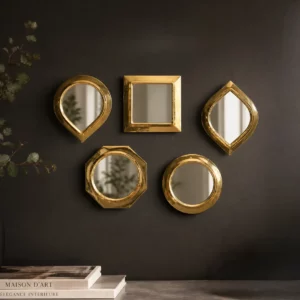 BIJOUX MURAUX — Lot de 5 mini-miroirs en laiton