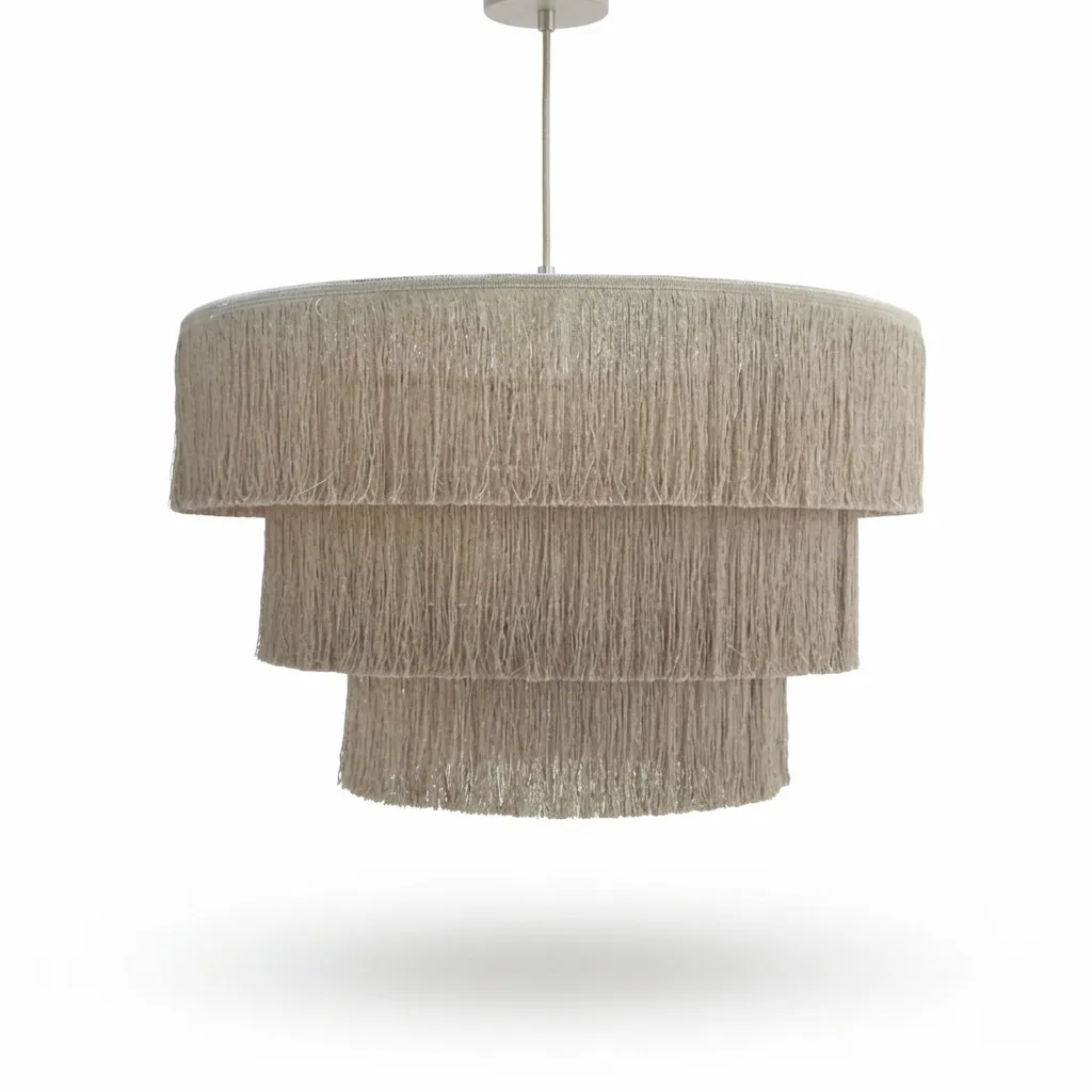 SABRA IVOIRE — Suspension artisanale en soie végétale écrue – Image 2